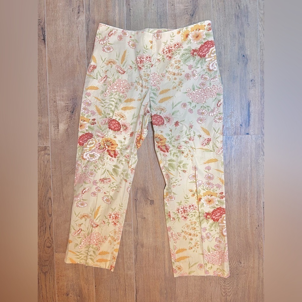 Lauren Ralph Lauren VNTG Mid-rise Floral Cropped Pants